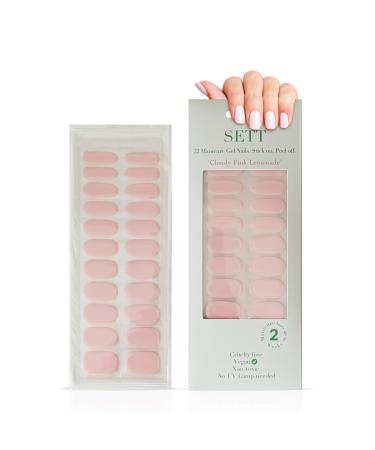 SETT NAILS SETT Gel Nail Polish No UV Lamp Required Manicure: Cloudy Pink Lemonade