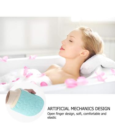Exfoliating Bath Towel & Loofah Set - Back Bathing Sponge & Glove for Women | Shower Essentials in Blue & Green - Buy Online on GoSupps.com