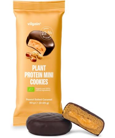  Vilgain Vilgain Plant Protein Mini Cookies 12-Pack | 22% Plant Protein Vegan Non-GMO Super Soft Texture and Chocolate Coating 12 x 50g Salted Caramel Peanut - Buy Online on GoSupps.com