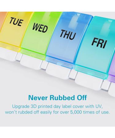 BUG HULL Large Weekly Pill Organizer - 7 Day BPA Free Case for Daily Medication, Travel and Supplements - Buy Online on GoSupps.com