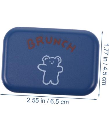 Homsfou 4th Care Box for Colored Contact Lenses - Eye Lens Container & Travel Case | Korean Art Design | 4pcs Blue 6.5x4.5x2cm - Ideal for International Shipping - Buy Online on GoSupps.com