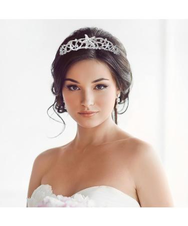 Beaupretty Wedding Starfish Headpiece - Rhinestone Tiara Bridal Hair Accessories - Buy Online on GoSupps.com