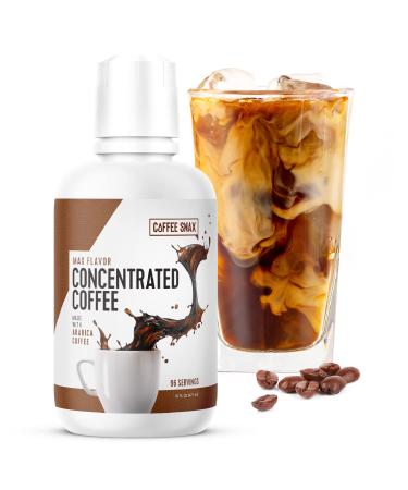Coffee Snax Cold Brew Coffee Concentrate, Made With Arabica Coffee, Great For Iced Coffee, Cold Brew, Lattes and More, Sugar Free Keto Coffee, Bulk 96 Servings Bottle