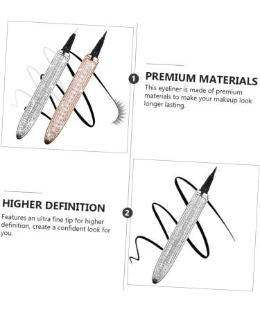 FRCOLOR 2pcs Diamond Eyeliner Rhinestone Eyeliner Metallic Eyeliner Eye Grooming Pens Water Proof Beauty Pen 1 count (Pack of 1) Assorted Color - Buy Online on GoSupps.com