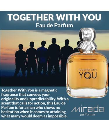 MIRADA Together With You Men's Eau de Parfum (EDP) 3.4 FL. Oz (100ml) Men s Perfume with Notes of Melon Pink Pepper Violet Mint Cardamom Pineapple Cinnamon Sage Lavender Vanilla Chestnut - Buy Online on GoSupps.com