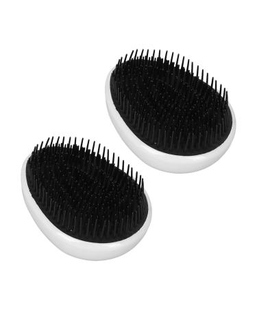 2 pieces of sweet scalp brush egg-shaped comb with soft round teeth portable shampoo brush comb for thick thin short long hair wet-dry massage extinction for the daily H