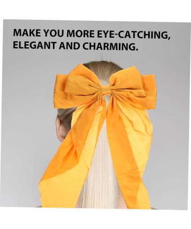Beaupretty Hair Clips Barrettes bow hairpin ponytail clip bow clips spring clips bow clips bows for women large bows barrettes for thick ponytail clip satin Ribbon Hair Clip - Buy Online on GoSupps.com