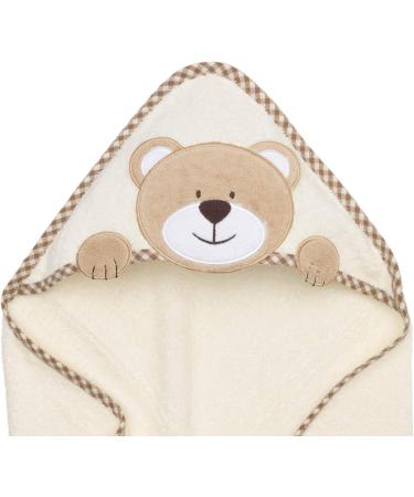 All Kids United Hooded Baby Towel - 100% Cotton Eco-Tex 100 | Soft Beige Bath Towel for Babies & Children (76x76 cm) - Buy Online on GoSupps.com