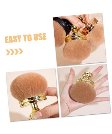 MERRYHAPY Fluffy Soft Makeup Brush Set | Blush Brushes for Cheeks | Bulk Beauty Tools | Perfect for Travel & Setting Powder | Golden Design 8.5x7cm - Buy Online on GoSupps.com