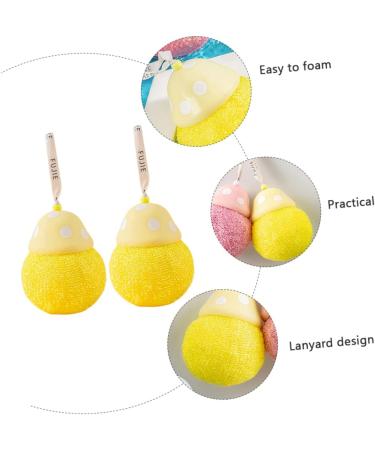 Hemoton 2pcs Mushroom Bath Balls | Foaming Shower Poufs & Body Scrubber | Mesh Bath Accessories for Ultimate Clean - Buy Online on GoSupps.com