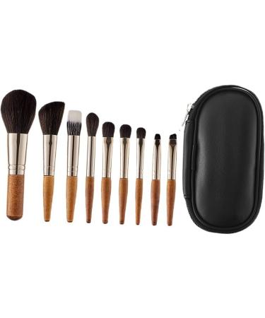 9 Makeup Brushes Soft Bristles for Perfect Makeup Take It Anywhere Ergonomic Design Easy to Clean with Wood Handle and Artificial Fiber for Portable Makeup Set - Buy Online on GoSupps.com