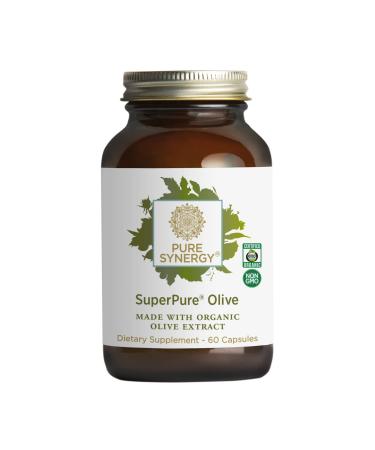 Pure Synergy SuperPure Olive Extract | 60 Capsules | USDA Organic | Non-GMO | Vegan | with Olive Oil Extract and Olive Leaf Extract