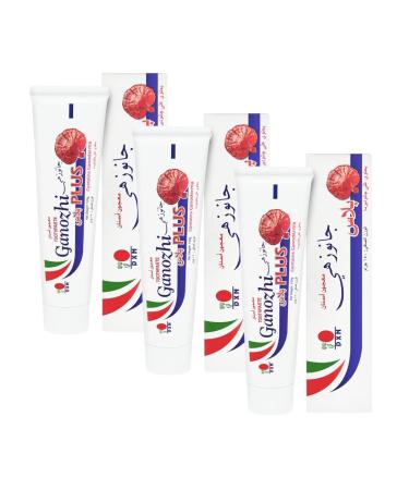 ALIBOOSTER DXN Ganozhi Plus Toothpaste Pack of 3 | 150 g Natural Enriched with Reishi Ganoderma | Good Fresh Breath | White Teeth