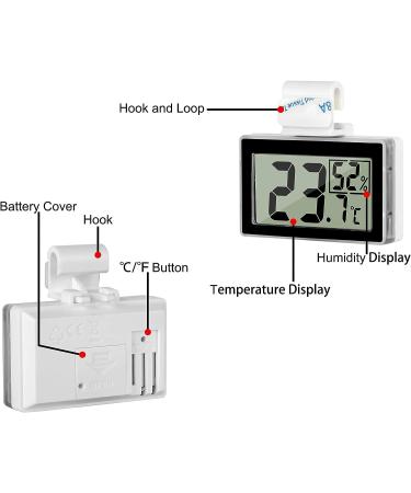 Gellvann Reptile Thermometer & Hygrometer - Digital Air Humidity & Temperature Sensor with Hook | Accurate Reptile Care - Buy Online on GoSupps.com