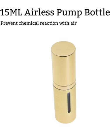Dolovemk 15ML Airless Pump Bottle Cosmetic Container for Shower Gel Cream Lotion Toner Essential Oil Shampoo - Buy Online on GoSupps.com