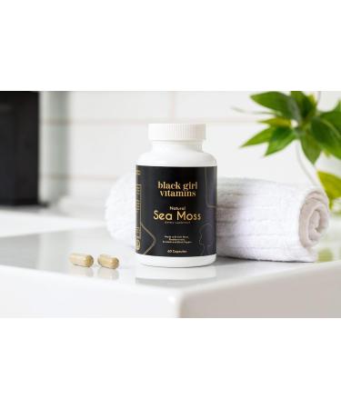 Black Girl Vitamins Organic Sea Moss Capsules 92 Minerals Superfood Supplement | Vegan Sea Moss Pills for Thyroid Digestive & Immune Support | Black-Owned Non-GMO - Buy Online on GoSupps.com