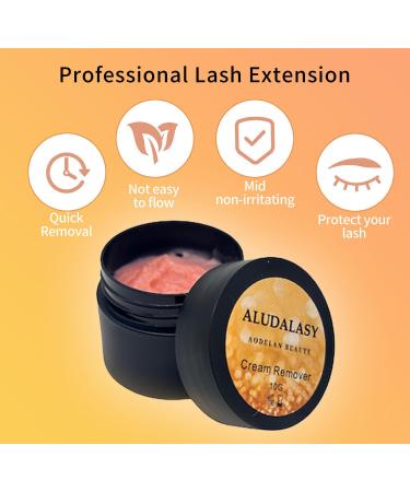 Cream Eyelash Extension Remover 10g | Low Irritation for Sensitive Skin | Fast Dissolution | Professional Lash Tech Supplies | Peach - Buy Online on GoSupps.com
