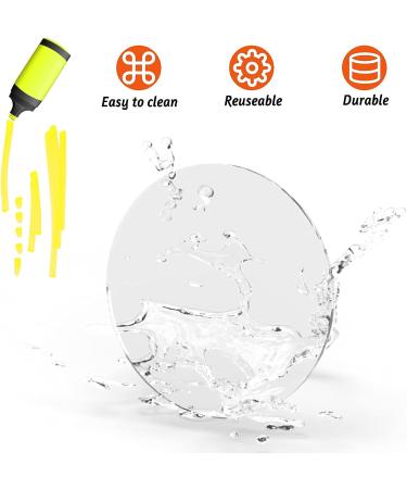 DOITEM Clear Acrylic Sheet - 32 Pcs 3 Inch Round Blank Circles - Transparent Acrylic Panels for DIY Crafts & Picture Frames - Buy Online on GoSupps.com
