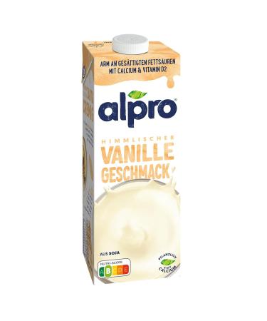Alpro Vanilla Soy Drink 8-Pack | Vegan Lactose-Free High Protein Low Fat | 1L UHT - Buy Online on GoSupps.com
