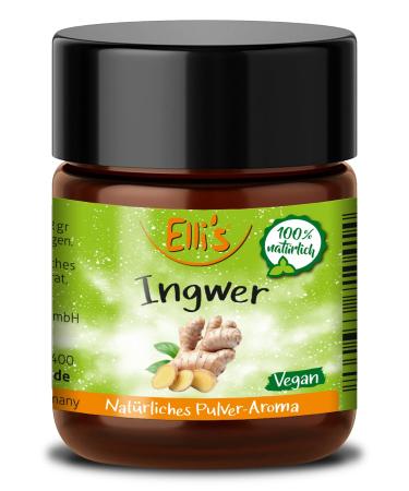 Elli's flavors ginger Natural powder Food Aroma |Aroma concentrate from 100 % vegan and natural origin |For food and drinks such as baking and cooking10 g