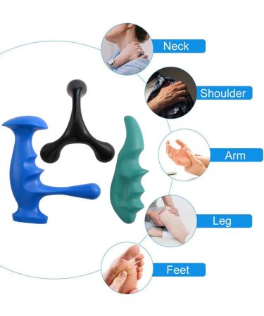 3 Pieces Thumb Trigger Points Massage Tool Set | Deep Tissue Massage | Perfect for Back Neck Arms & Legs - Buy Online on GoSupps.com