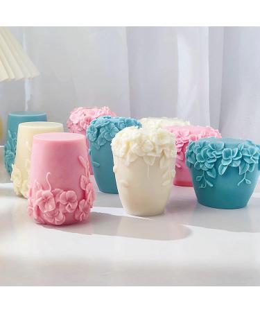 3D Rattan Flowers Silicone Candle Mould for Aromatherapy and Handmade Soap Making - Cylinder Candle Mold for Wax Melts, DIY Crafts, and Home Decor - Buy Online on GoSupps.com