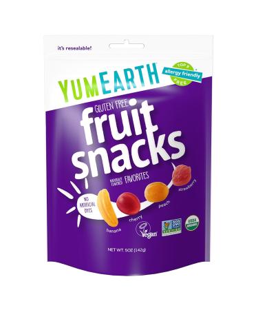 YumEarth Organic Fruit Snacks No Artificial Flavors or Dyes - Fruit Flavor -  5Oz - Pack of 6 - Buy Online on GoSupps.com