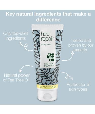 Australian Bodycare Cracked Heel Repair Cream 100ml | Tea Tree Oil + Lemon Myrtle | Hard Skin Remover | 25% Urea Cream | Heel Care for Dry & Cracked Feet - Buy Online on GoSupps.com