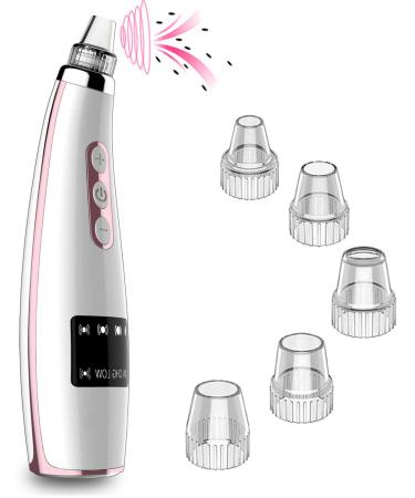 Blackhead Remover Vacuum  Electric Facial Pore Vacuum Acne Comedone Suction Extractor Cleaner Tool Kit USB Rechargeable with LED Display 6 Probes for Women and Men Facial Skin