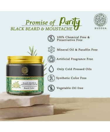 Beard & Moustache Black Color - 50g Plant-Based Instant Color | Ammonia-Free Natural & Chemical-Free - Buy Online on GoSupps.com