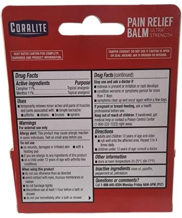 3-Pack Coralite Ultra Strength Pain Relief Balm Cream Ointment: Fast-Acting Relief - Buy Online on GoSupps.com