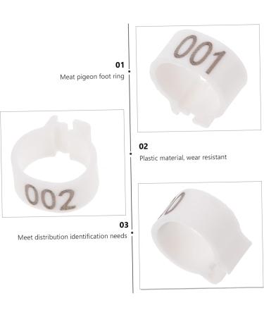 Levemolo 100 Pcs Pigeon Anklet African Grey Parrot Leg Ring Charms Plastic Poultry Pen Drumstick White 1.3X1.3CM White - Buy Online on GoSupps.com