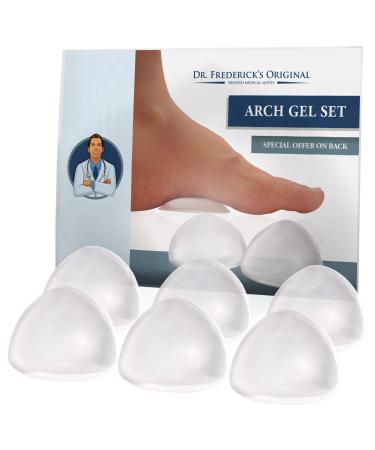 Dr. Frederick's Original Peel & Stick Foot Arch Support Gel Pads - 6 Pieces - High Arch Cushions - Relieves Pain from PES Cavus