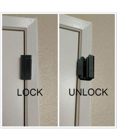 2 Pack Door Reinforcement Locks with 8 Screws Withstand 800 Lbs Home Security Door Lock for Toddler Childproof Door Lock (Black) - Buy Online on GoSupps.com
