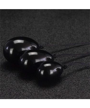 Shop Cozhotek Rosenquarz Yoni Eggs Set - 3 Sizes for Women's Health & Recovery | Cone Exercise with German Instructions - #3 Black Obsidian - Buy Online on GoSupps.com