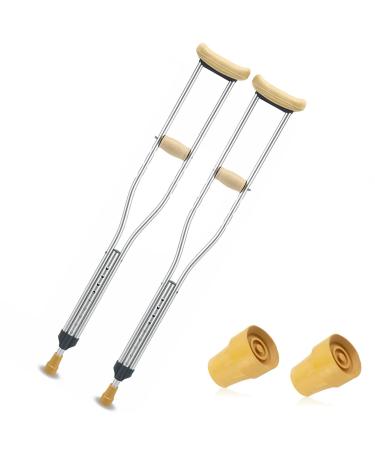 Crutches for Adults Underarm Aluminum Underarm Crutches Crutches for Walking with Underarm Pads and Handles Lightweight for Adults & Youth 1 Pair Great for Travel or Work Lucky Star