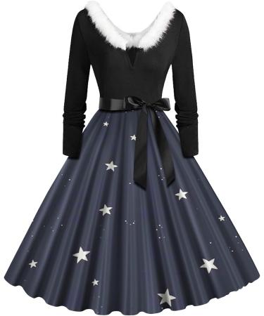 Festive Christmas Sweater Dress for Women | Long-Sleeved Pullover Tunic with Holiday Motif - Perfect Winter Party Outfit - Buy Online on GoSupps.com