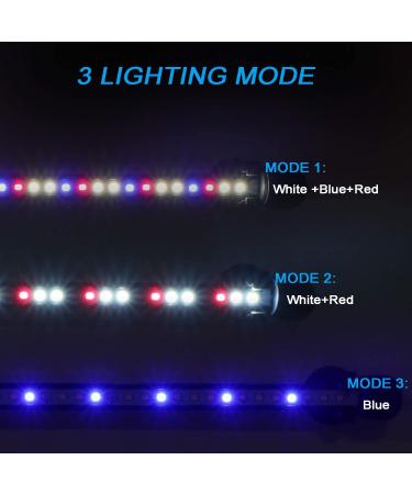 MingDak 24/7 Submersible Aquarium Light | Auto On/Off Timer | 3 Lighting Modes | True 660Nm RED LEDs | Brightness Adjust | 18 LEDs | 7.5 Inch - Buy Online on GoSupps.com