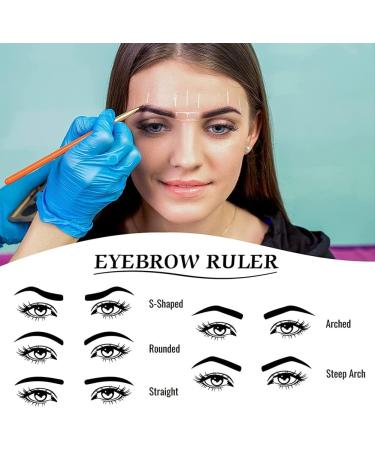 Zerthaus Eyebrow Ruler 3 Point Positioning Ruler Golden Ratio Eyebrow Measuring Ruler-Silver - Buy Online on GoSupps.com