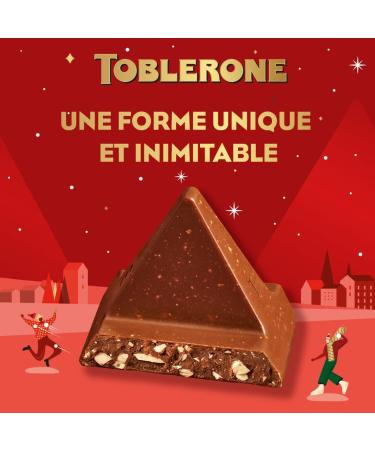 TOBLERONE Milk Chocolate Toblerone Bar with Caramelized Salted Almonds with Honey Almond Nougat - Christmas Chocolate - Chris - Buy Online on GoSupps.com