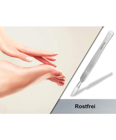 Professional Hornhauber Stumped Scalpel Cream-Scrub | Stainless Steel Corneal Remover Pedicure Scraper 14.5 cm - Gentle Foot Care Tool - Buy Online on GoSupps.com