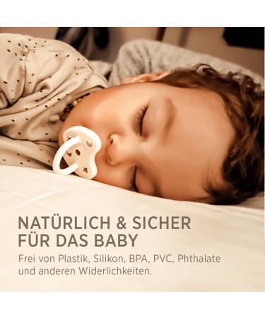 HEVEA Natural Rubber Pacifier - Jaw-Friendly Design for 3-36 Months - Sky Blue - Single Pack - Buy Online on GoSupps.com
