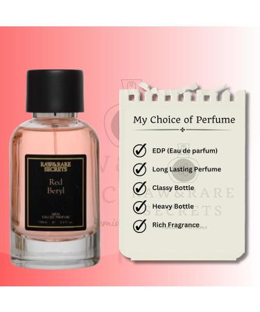 AARVVINTA CRAFT Premium Red Beryl Eau De Parfum for Men Rose Fragrance 3.4 oz - Buy Online on GoSupps.com