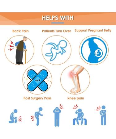 Blue Wedge Pillow for Surgery Recovery & Pregnancy - 30 Degree Incline, Back Pain Relief, Body Positioner & Pressure Ulcer Support - Buy Online on GoSupps.com