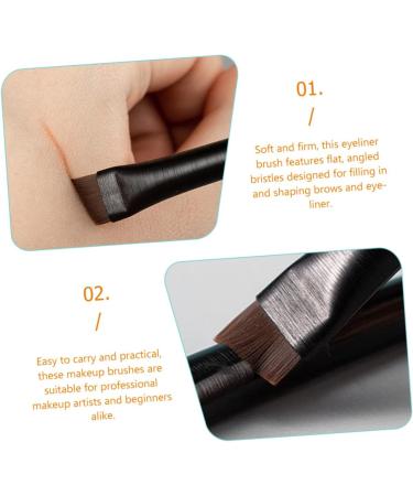 Baluue 6 Sets Eyeliner Brush Makeup Brush Eye Liner Wands Eyebrow Brush Spoolie Ear Black Wood - Buy Online on GoSupps.com