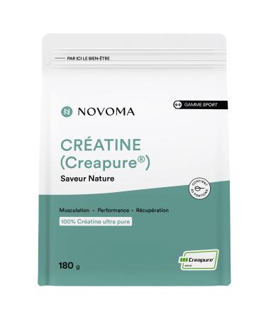 NOVOMA Creapure Creatine Monohydrate 100% Ultra Pure Creatine Performance and Muscle Strength Natural Flavor 60 Servings 180 g Bag Made in France