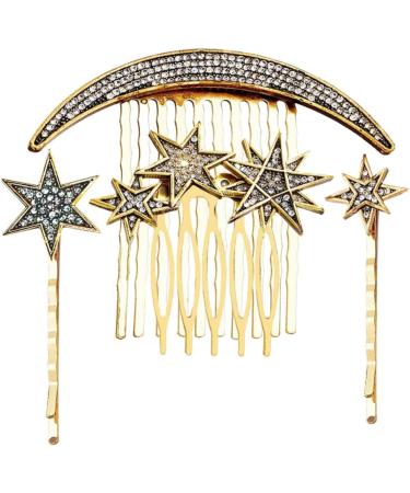 Didiseaon 2 Sets Star Moon Hairpin Guitar Tremolo Springs Wedding Headpiece for Bride Bridal Headpiece Hair Style Wedding Decor Hair Clip for Hair Decor Bridesmaid Comb Rhinestones Alloy - Buy Online on GoSupps.com