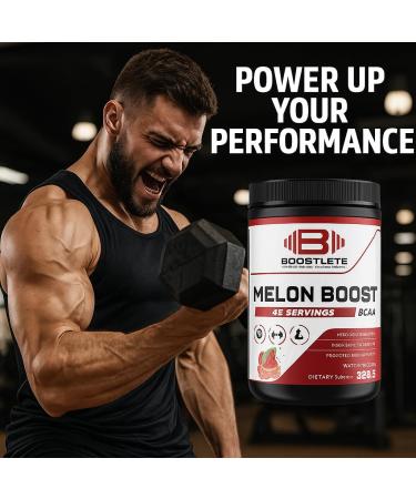 Boostlete Melon Boost BCAA Watermelon Flavor 45 Servings Muscle Recovery & Strength Support Glutamine & BCAA 2:1:1 Supplement Dietary Powder for Fitness & Workout - Buy Online on GoSupps.com
