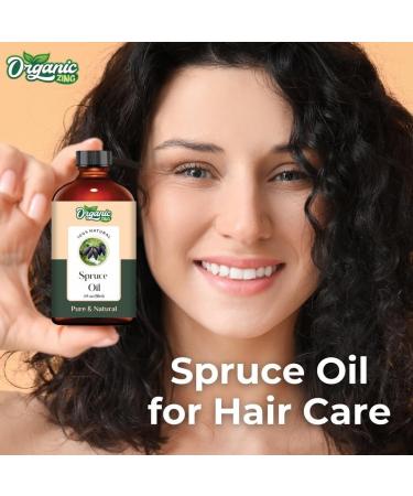 Organic Zing Spruce (Picea) Oil | Pure & Natural Essential Oil for Aroma Diffusers Hair Care & Massage - 118ml/3.99fl oz - Buy Online on GoSupps.com
