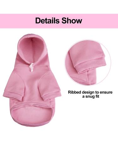 EXPAWLORER Princess Dog Hoodie for Girl - Hooded Sweater with Leash Hole | Pet Warm Winter Coat for Dogs - Medium Pink - Buy Online on GoSupps.com